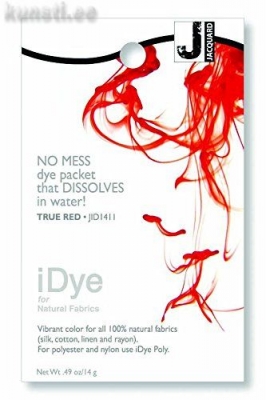 Краситель для 100% натуральных тканей Jacquard iDye Fabric Dye-1411 14 gr-True Red ― VIP Office HobbyART