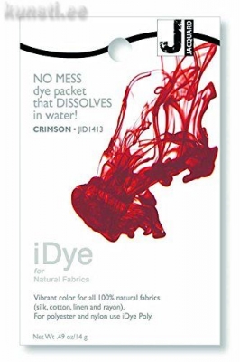 Краситель для 100% натуральных тканей Jacquard iDye Fabric Dye-1413 14 gr-Crimson ― VIP Office HobbyART