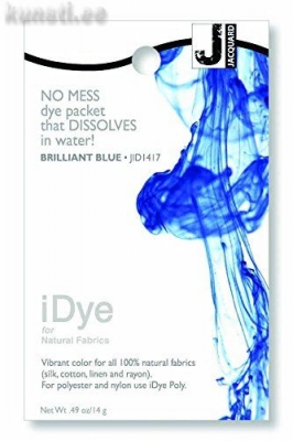Краситель для 100% натуральных тканей Jacquard iDye Fabric Dye-1417 14 gr-Brilliant Blue ― VIP Office HobbyART