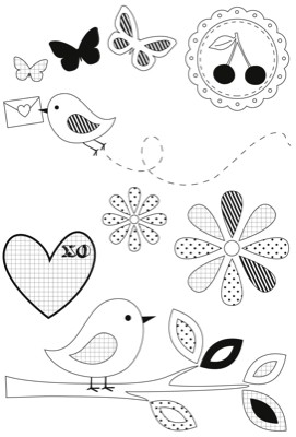 Kaiser craft CS-848 clear stamp butterfly kisses ― VIP Office HobbyART