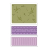 Sizzix Textured impres. embossing 3pk birds lace