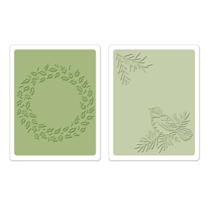 Sizzix SG textured impressions embossing folders 2pk bird ― VIP Office HobbyART