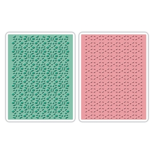 Sizzix Textured impres. embossing 2pk lace set ― VIP Office HobbyART