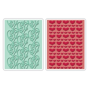 Sizzix Textured impres. embossing 2pk love set ― VIP Office HobbyART