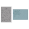 Sizzix Textured impres. embossing 2pk flowers perfume