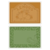 Sizzix Textured impres. embossing 2pk rooster frame lemon