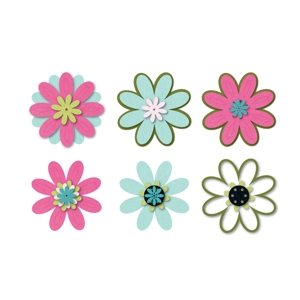 Sizzix framelits die set 7pk flower triplits ― VIP Office HobbyART