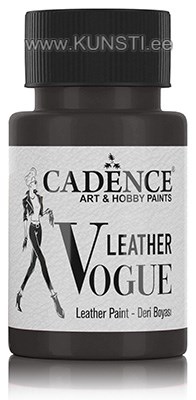 Краска по коже Cadence Leather Vogue LV-12 black 50 ml ― VIP Office HobbyART
