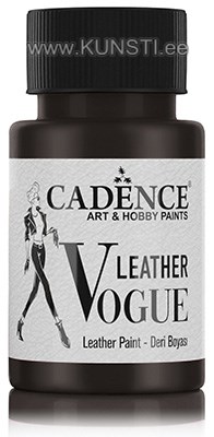 Краска по коже Cadence Leather Vogue metallic LVM-09 BLACK 50 ML ― VIP Office HobbyART