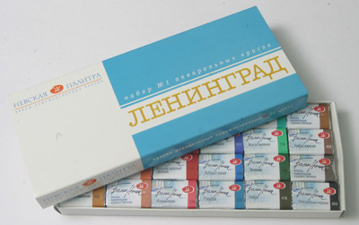 Набор акварельных красок "Ленинград-1" 24 цв картонная коробка ― VIP Office HobbyART