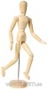Деревянный манекен Женщина H 30 см, гибкий 