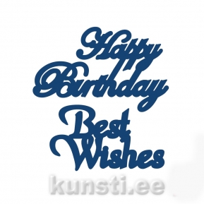 Lõikenoad Tattered Lace ACD050 Happy birthday best wishes ― VIP Office HobbyART