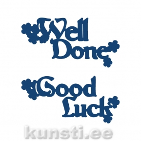 Die Tattered Lace ACD061 'Well done' and 'Good luck' Die ― VIP Office HobbyART