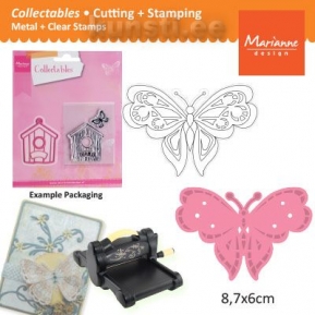 Ножи + штамп Marianne Design Collectables COL1318 Tiny's butterfly 2  ― VIP Office HobbyART