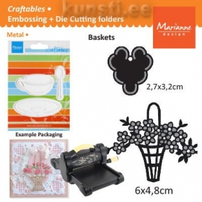 Marianne Design Craftables CR1209 mini basket - label  ― VIP Office HobbyART