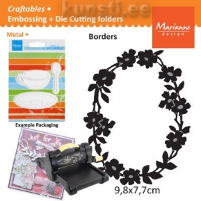 Die Marianne Design Craftables CR1215 flowerborder oval  ― VIP Office HobbyART