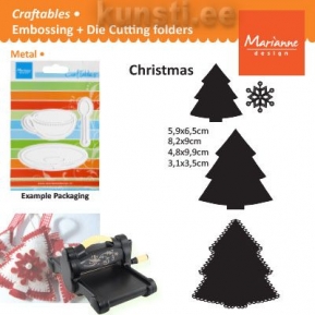 Die Marianne Design Craftables CR1227 christmas tree shapes  ― VIP Office HobbyART