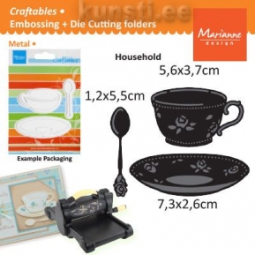 Die Marianne Design Craftables CR1237 coffee cup with spoon  ― VIP Office HobbyART