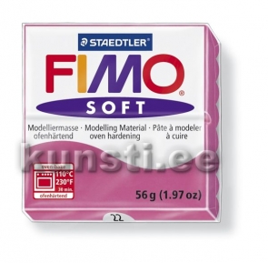 8020-22 Fimo soft, 56гр, малиновый ― VIP Office HobbyART