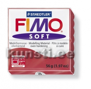 8020-26 Fimo soft, 56гр, вишня ― VIP Office HobbyART