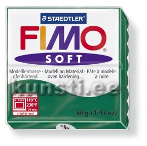 8020-56 Fimo soft, 56гр, полупрозрачный изумрудный ― VIP Office HobbyART
