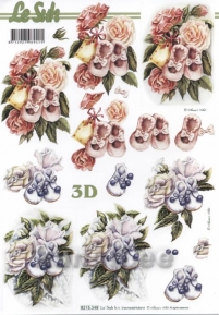 Decoupage paper 3D A4  LeSuh 8215-348 ― VIP Office HobbyART
