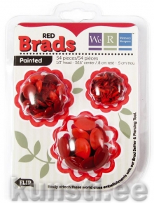 Brad Basics Painted 54tk red, We R Memory Keepers ― VIP Office HobbyART