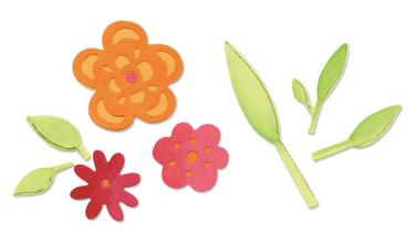 Ножи Sizzlits Die Set flowers & leaves, Sizzix 657385 ― VIP Office HobbyART