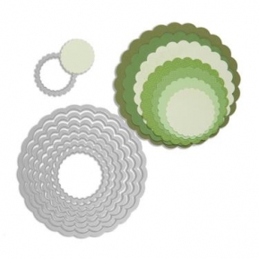 Sizzix Framelits Die set 8pk scallop circles ― VIP Office HobbyART