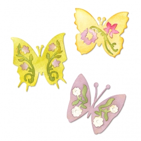 Lõikenoad Sizzlits Die Set 3PK - Butterfly Set 3, Sizzix 658068 ― VIP Office HobbyART