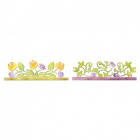 Sizzix Sizzlits decorative strip die card edges botanical ― VIP Office HobbyART