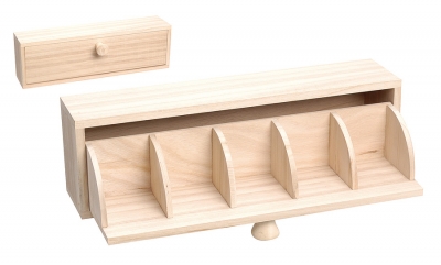 Деревянная коробка для чая. 5 отделений 40x12.2x8.2cm ― VIP Office HobbyART