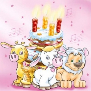 Napkin Birthday Party rosa SDL006513 ― VIP Office HobbyART