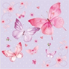 Salvrätik Gentle butterflies violet SDL390004 ― VIP Office HobbyART