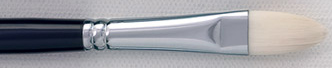 Кисть из синтетики, плоская овальная, длинная ручка № 16 ― VIP Office HobbyART