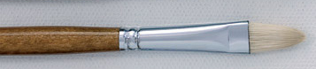 Кисть из щетины, плоская овальная, длинная ручка № 4 ― VIP Office HobbyART