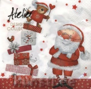 Napkin 1110-12516 33 x 33 cm Mr. Claus ― VIP Office HobbyART