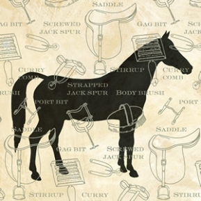 Napkin 13305625 33 x 33 cm HORSE CLASSICS CREAM ― VIP Office HobbyART