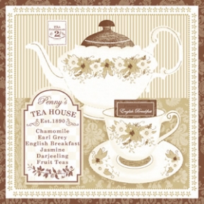 Salvrätik 13306276 33 x 33 cm TEA TIME BROWN ― VIP Office HobbyART