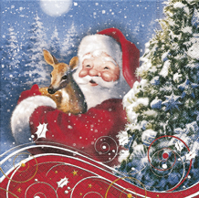 Салфетка для декупажа 60632  - 33 x 33 cm Santas bambi ― VIP Office HobbyART