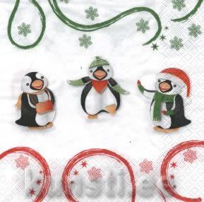 Napkin 611140 33 x 33 cm Pinguins Dancers ― VIP Office HobbyART