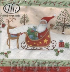 Салфетка для декупажа L-508300 33 x 33 cm SANTA ON TOUR ― VIP Office HobbyART