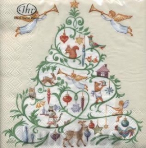 Salvrätik L-509360 33 x 33 cm CHRISTMAS TIMES cream ― VIP Office HobbyART