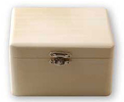 Puidust toorik - Puidust karp.  Mõõdud: 12,5x11,5x7,5cm.  ― VIP Office HobbyART