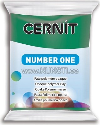 Polymer Clay Cernit Number One 620 Emerald Green ― VIP Office HobbyART