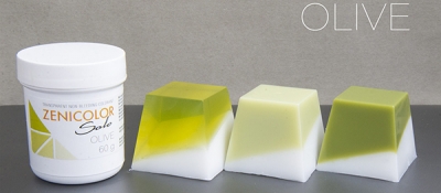 Transparent non-bleeding colorants for melt & pour soapbase ZENICOLOR SOLO Olive ― VIP Office HobbyART