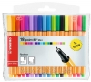 Stabilo Point 88 Mini Fineliner Marker Pen, 0.4 mm, 18 Color Set