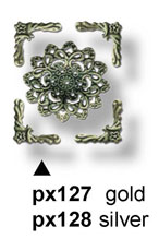 Pixie metal embell. starburst silver PX128 ― VIP Office HobbyART
