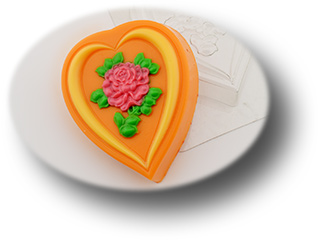 Форма для мыла "Роза в сердце" ― VIP Office HobbyART