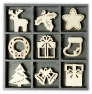 Wooden ornaments 10,5x10,5cm 45tk